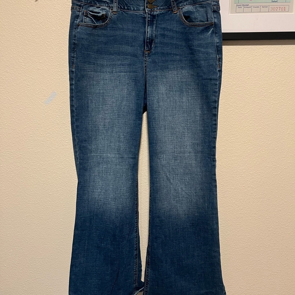 Venezia Blue Flare Wide Leg Jeans